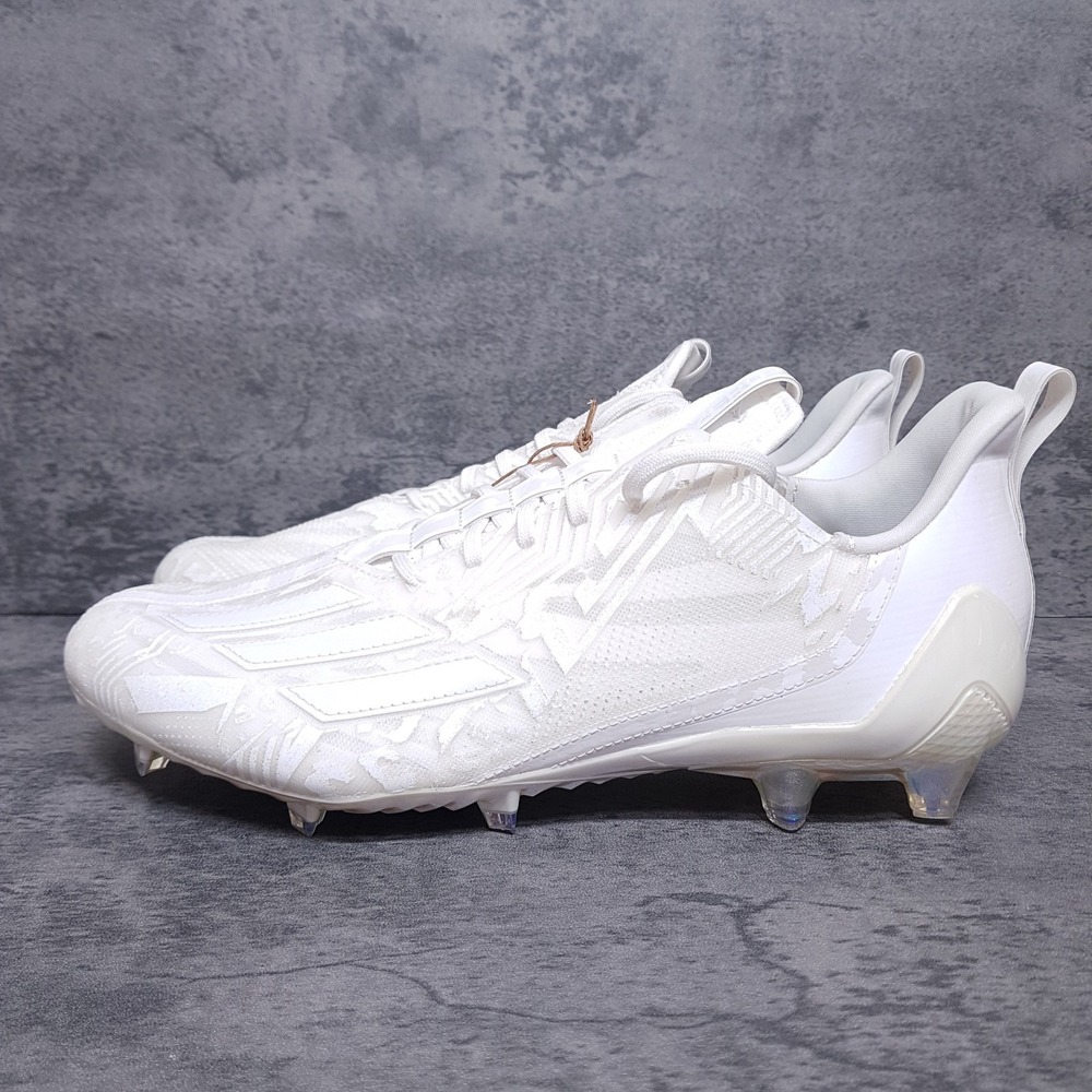 ADIDAS Adizero 12.0 Mismatch Football Cleats Mens 12 Triple White IG7223